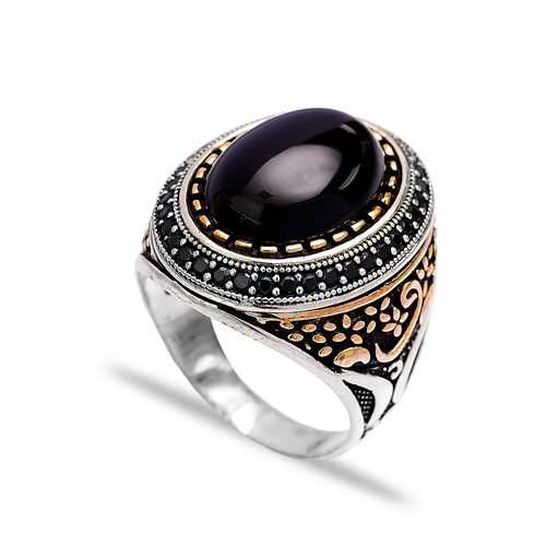 Onyx Authentic Men Ring Wholesale Handmade 925 Sterling Silver